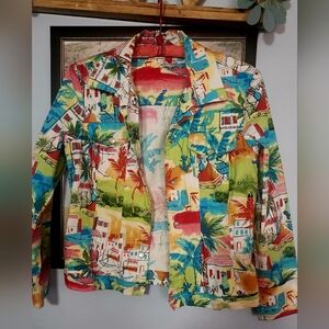 Norm Thompson Colorful Print Jacket